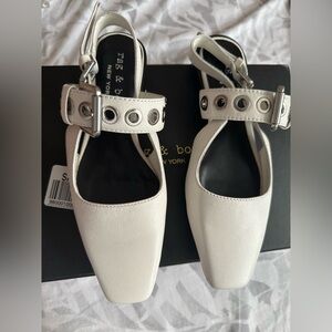 rag & bone White Leather Sandals